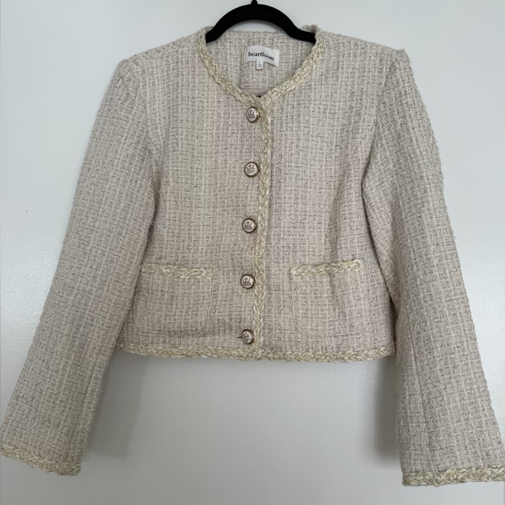 Ivory tweed cardigan